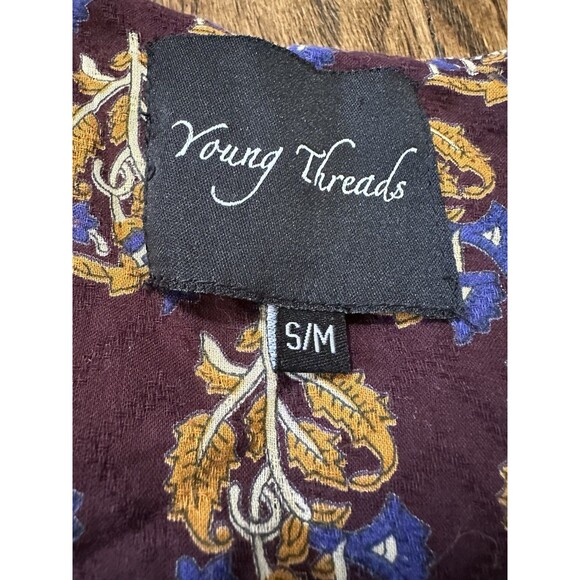 Young Threads Women's S/M Hippie Boho Patchwork Quilted Vest 100% Cotton EUC - Picture 4 of 7